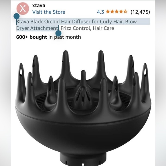 Xtava Black Orchid Hair Diffuser - Picture 2 of 3